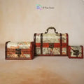 Travel Map Boxes Set of 3