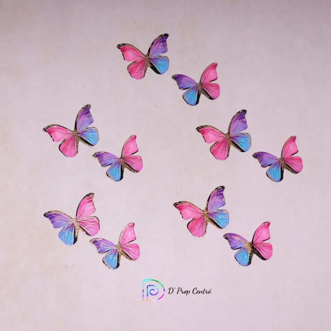 Colorful Butterflies Type 1 - Set of 10