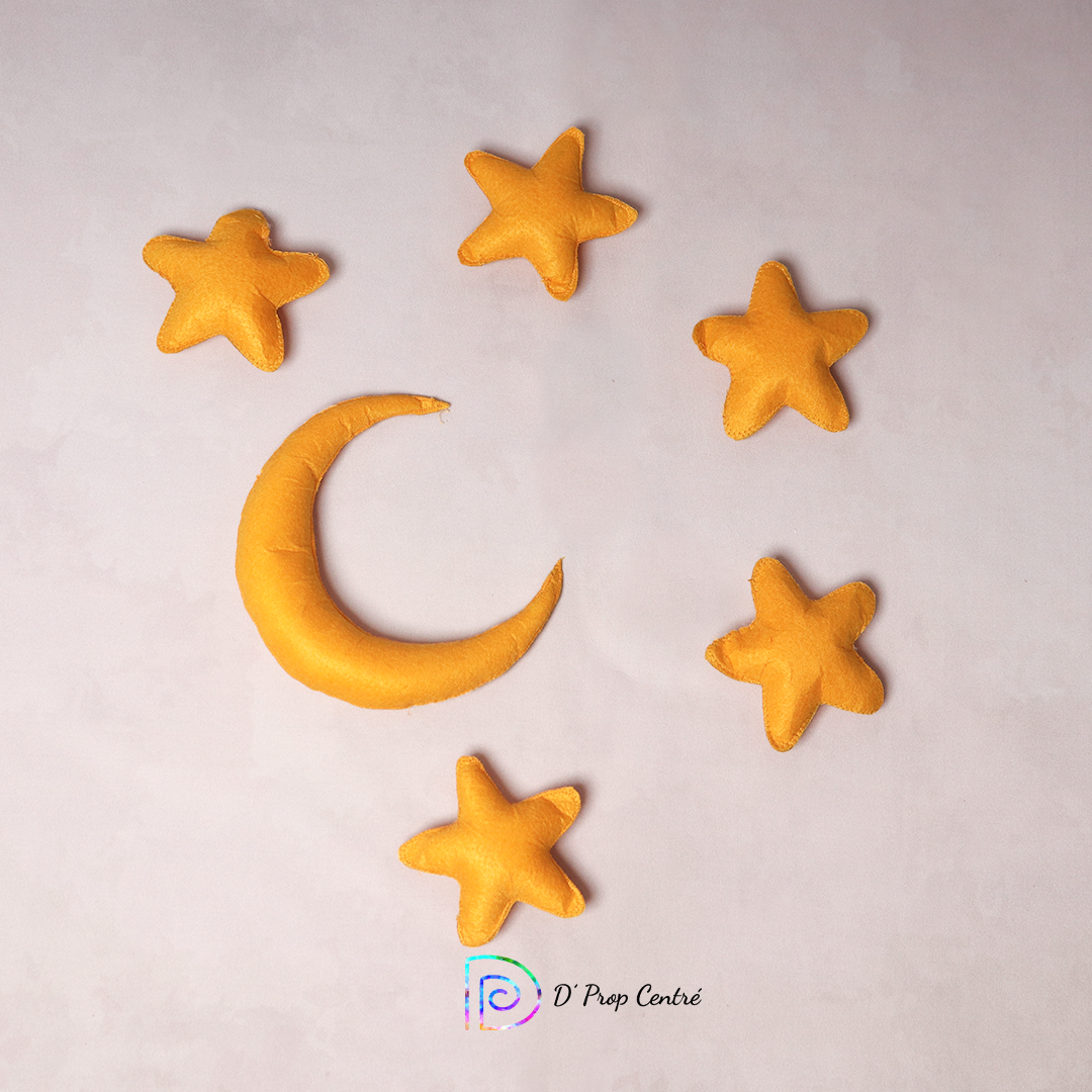 Set of Moon & 5 Stars (Yellow)