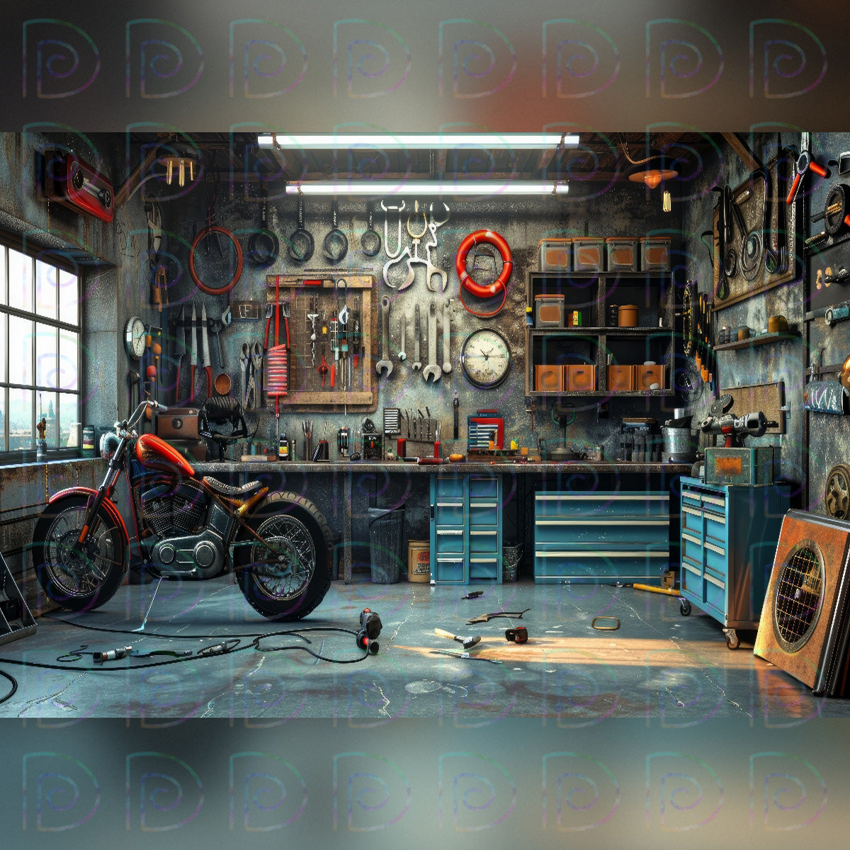 Bike Workshop Backdrop