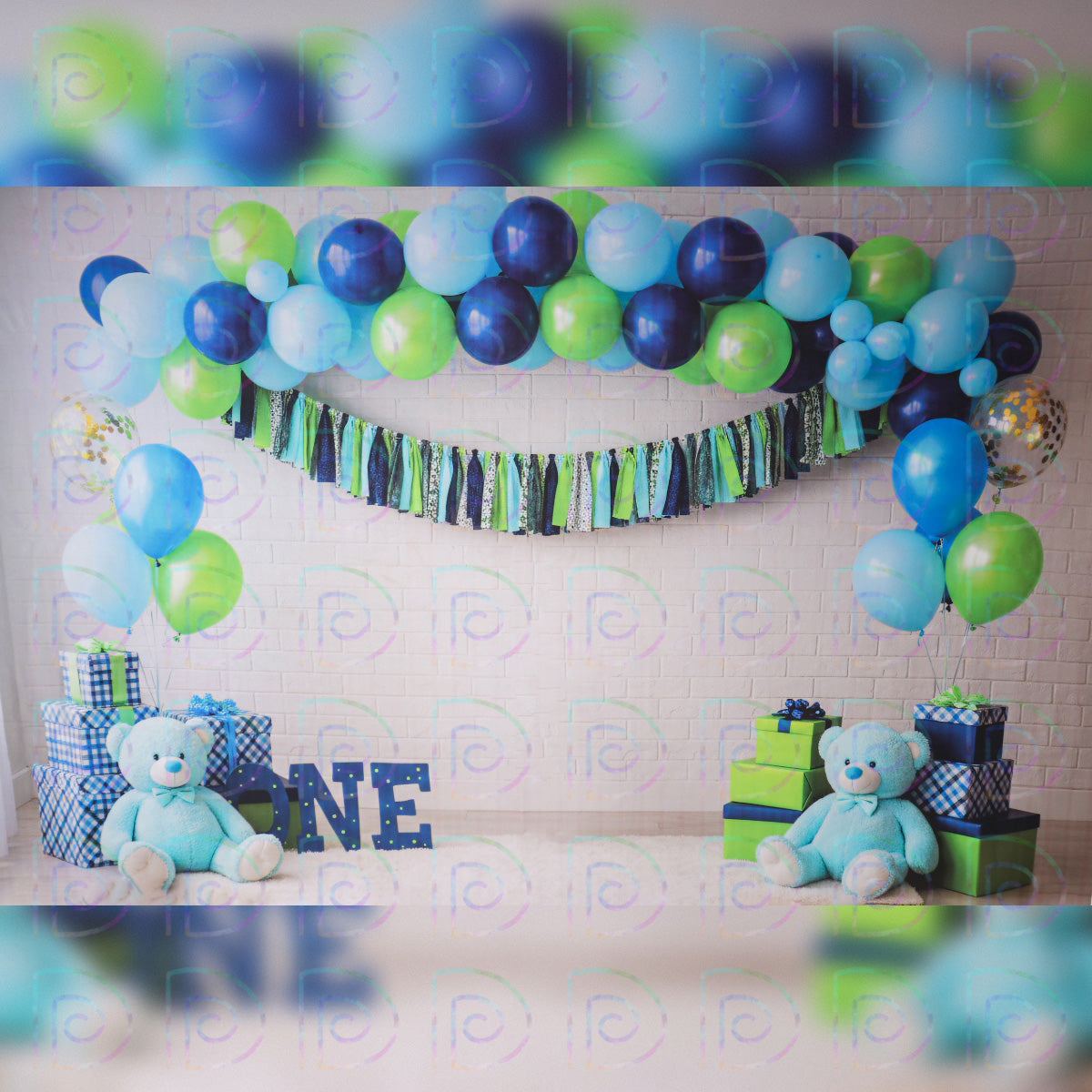 Birthday Balloons Backdrop
