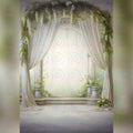 Sage Green Floral Arch Backdrop