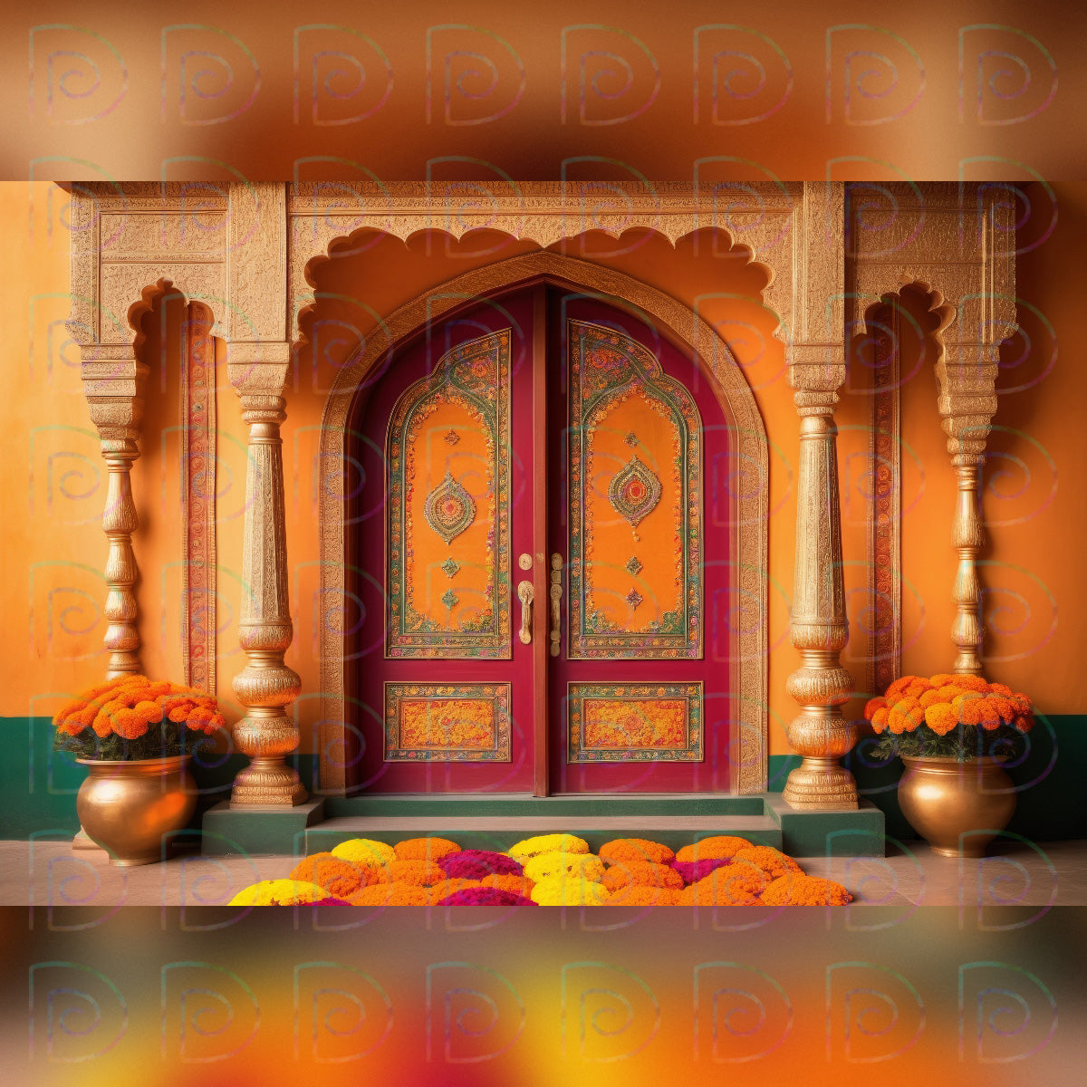 Haldi Door Backdrop