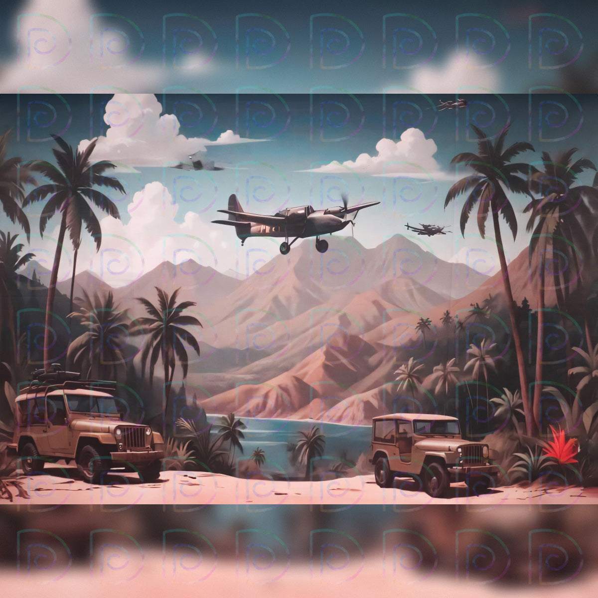 Hawaii Jungle Backdrop