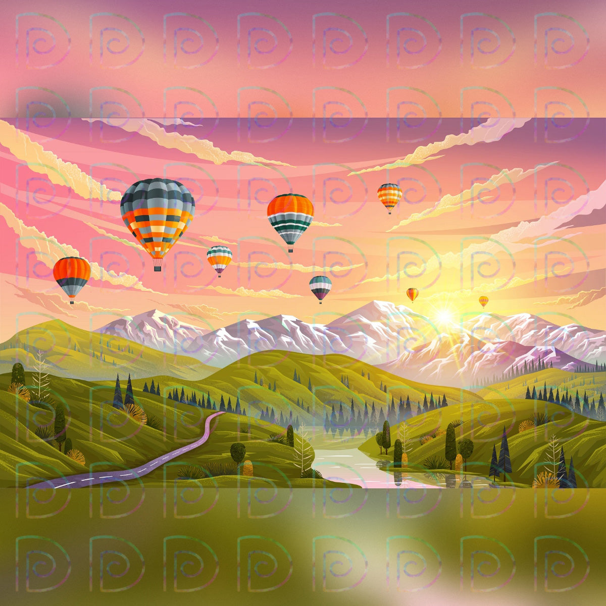 Hot Air Balloon Backdrop