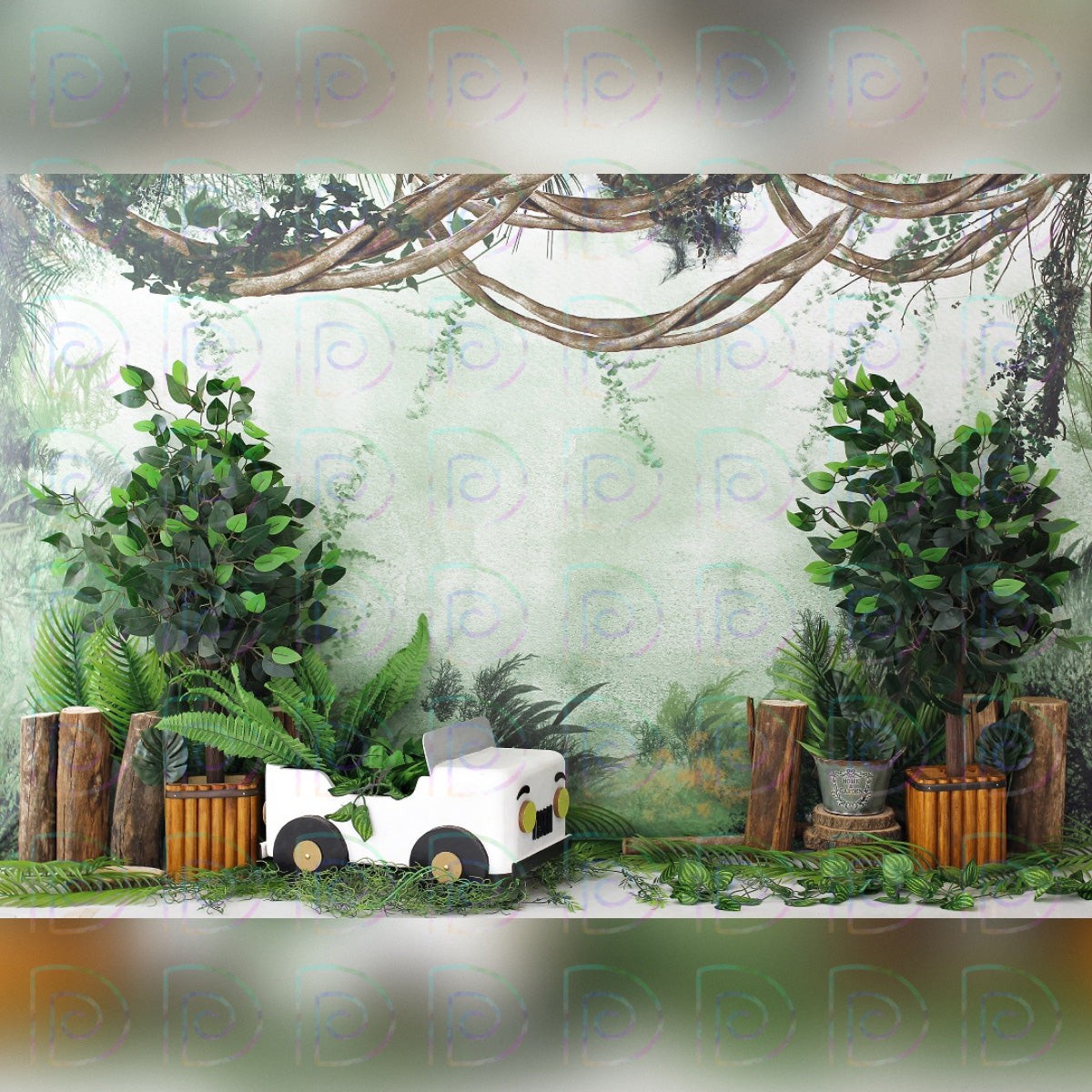 Jungle Jeep Backdrop