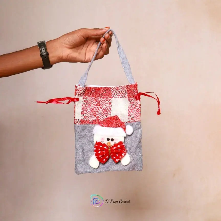 X Mas Grey Snowman Bag