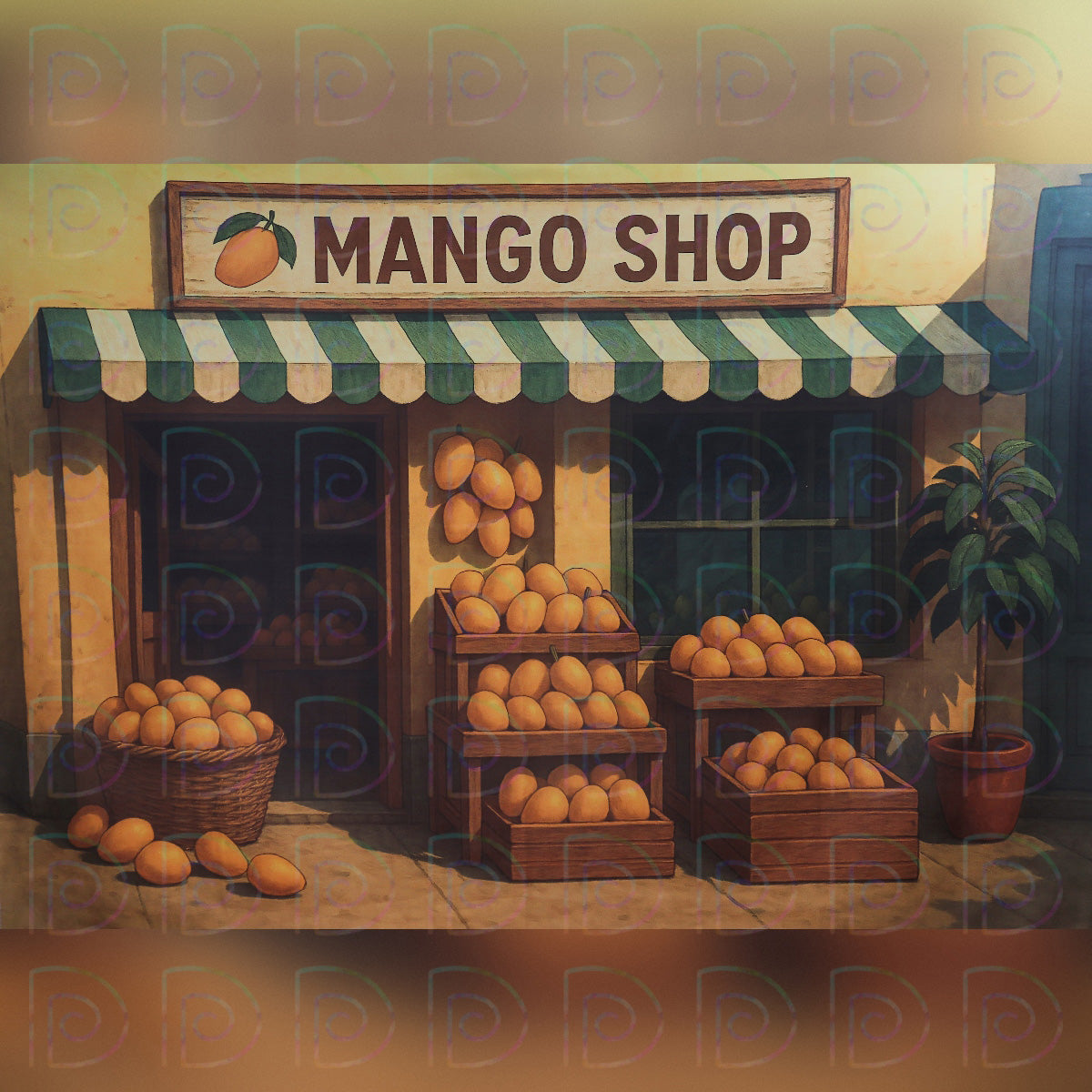 Mango Shop Backdrop