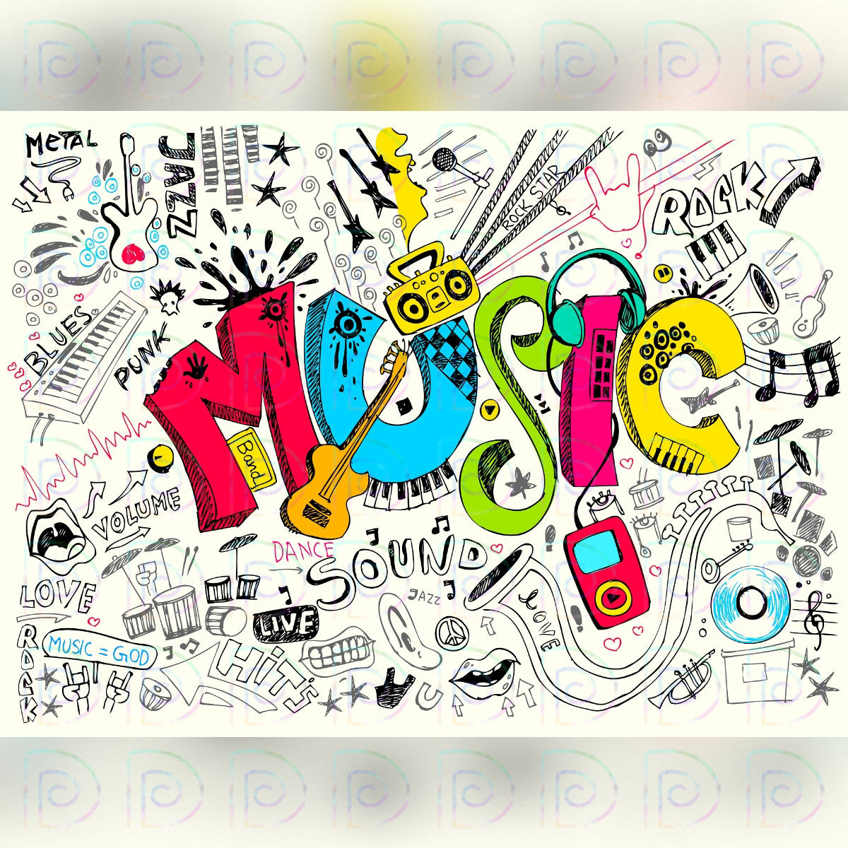 Music Doodle Backdrop