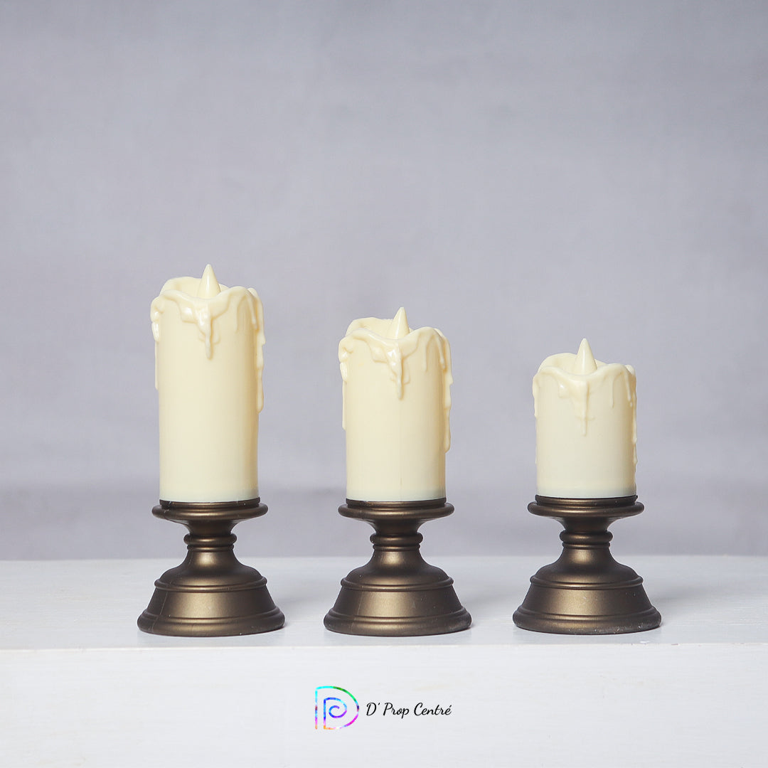 Candles with Stand (Set of 3)