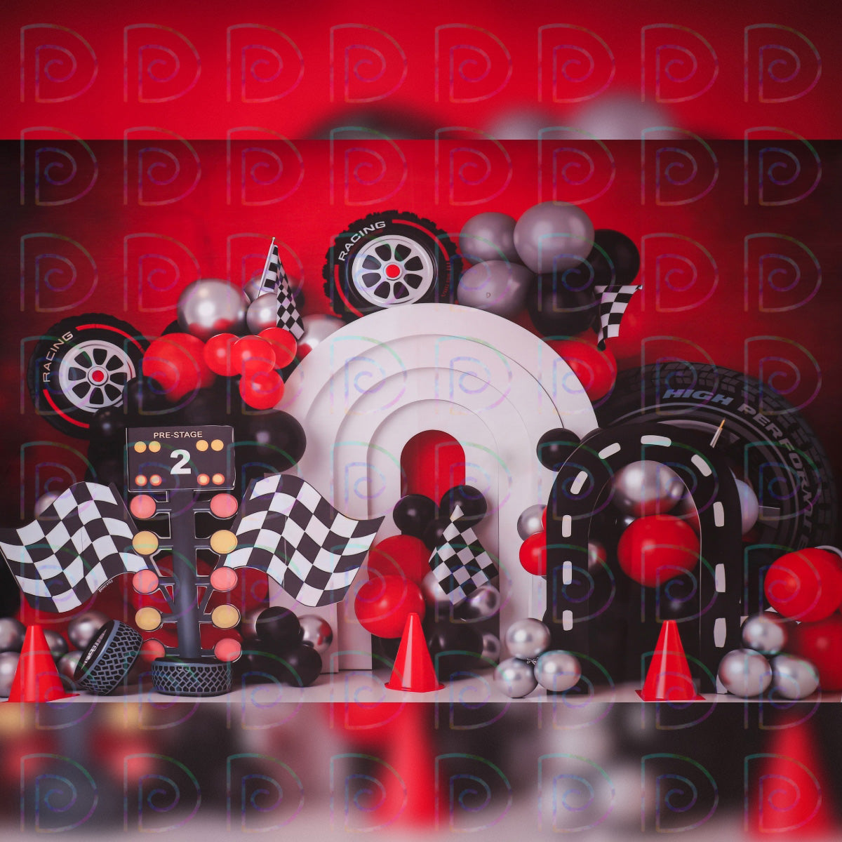 Race Rally Backdrop