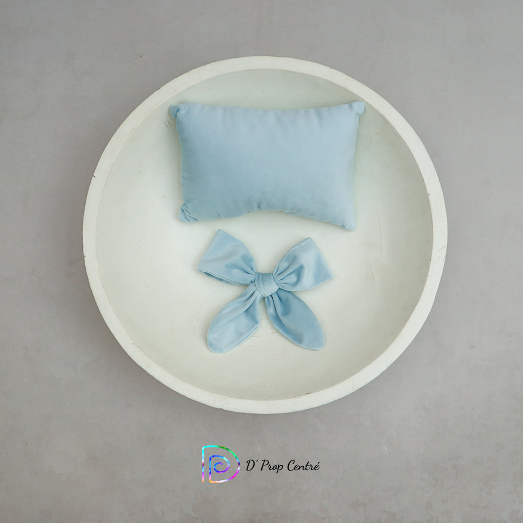 Velvet Pillow with Bow