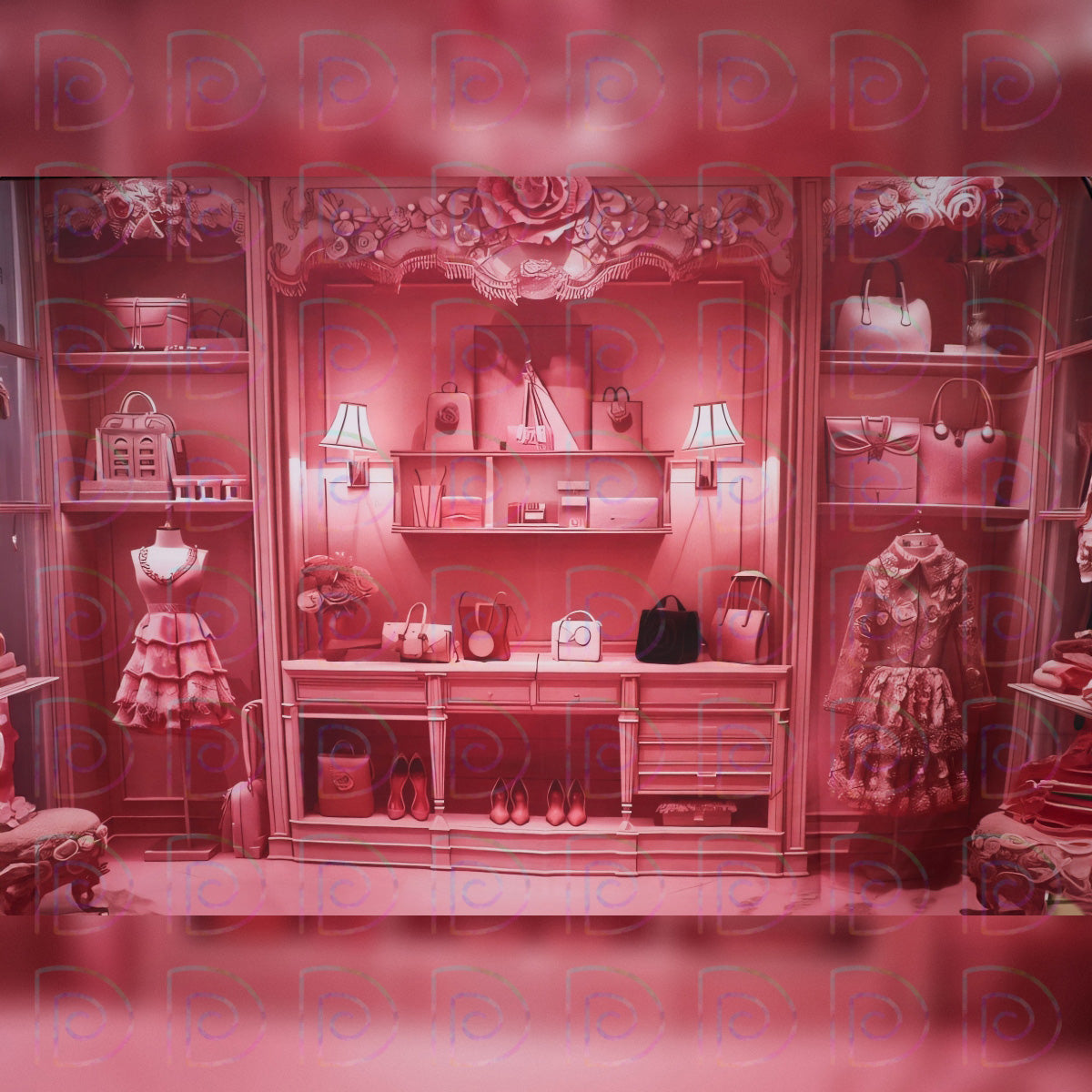 Pink Fashion Room Backdrop