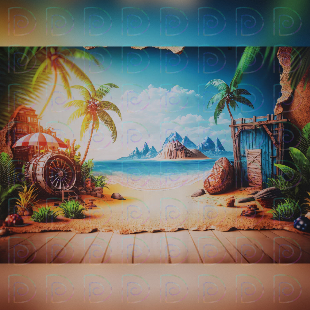 Pirates Beach Backdrop