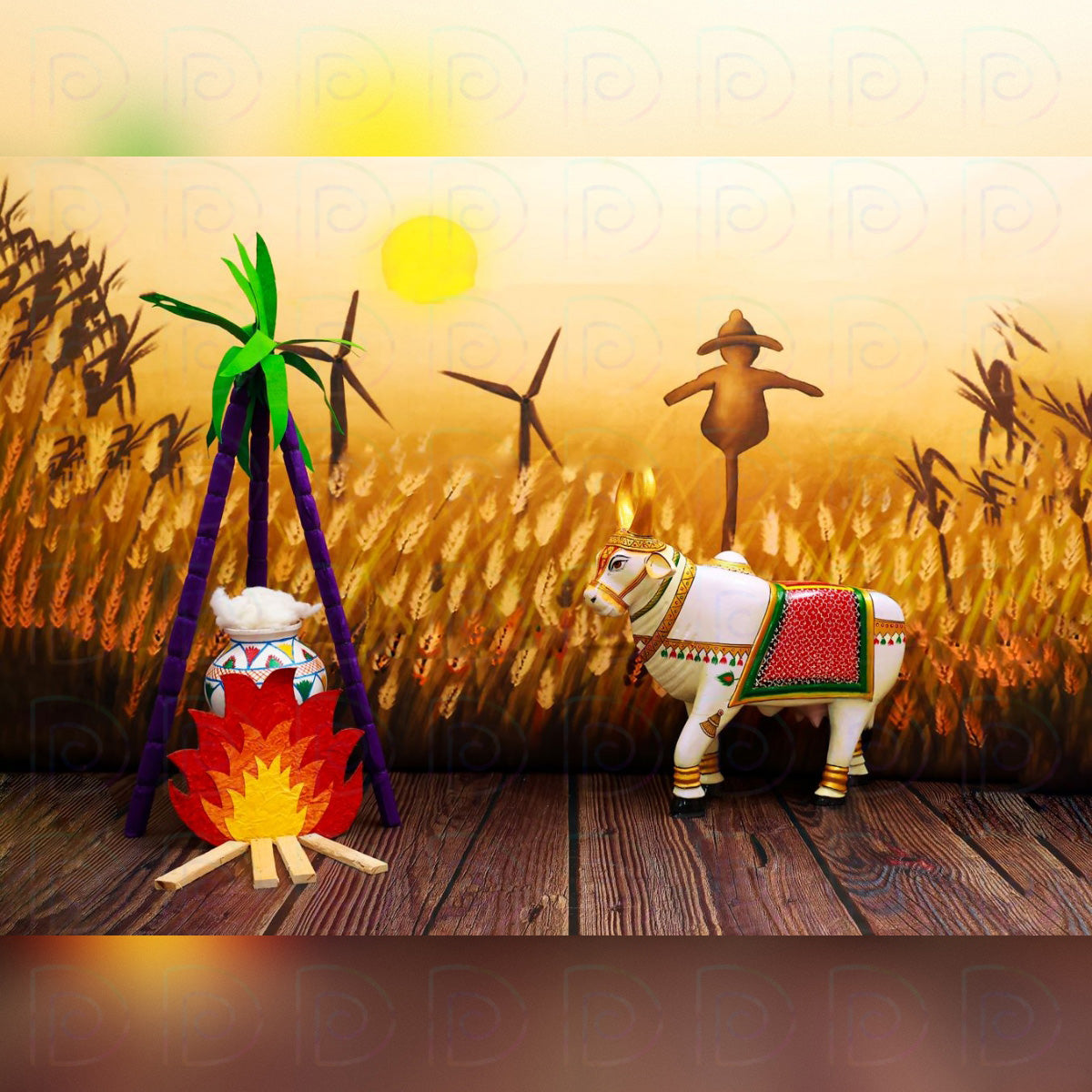 Pongal 2 Backdrop