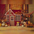 Pumpkin House Backdrop