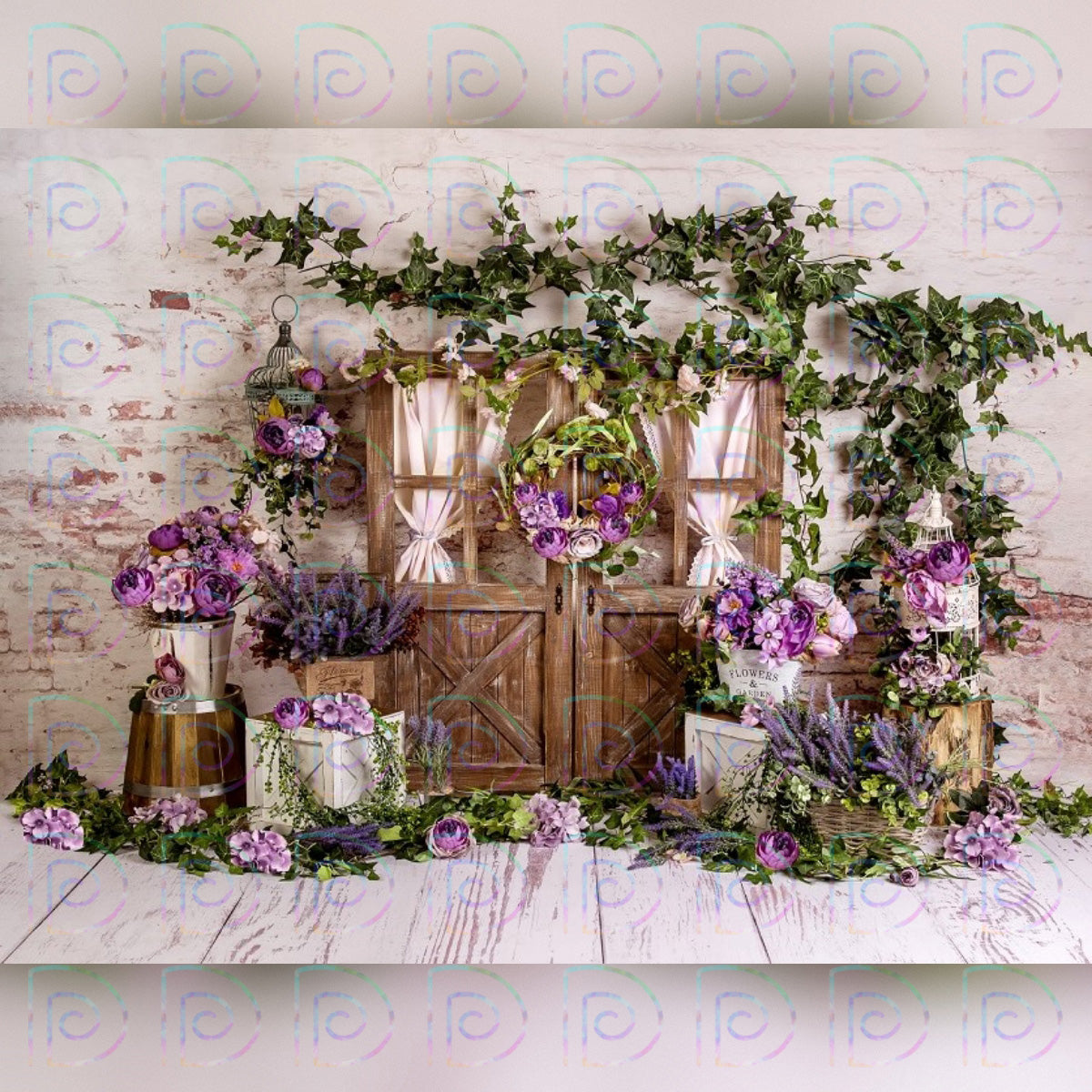 Purple Floral Backdrop