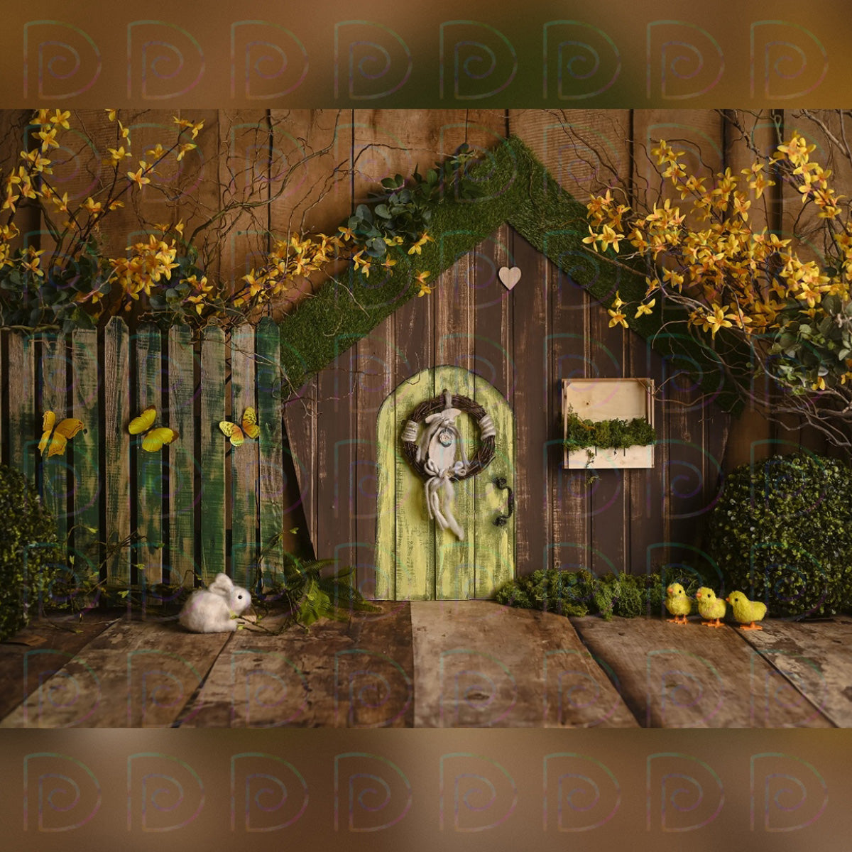 Spring Rustic Home Backdrop