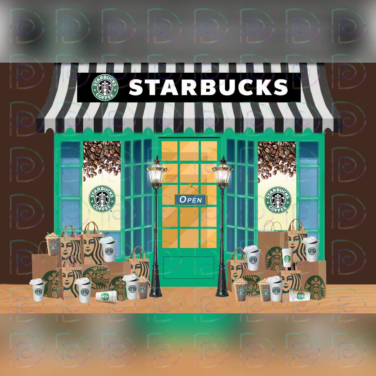 Starbucks Backdrop