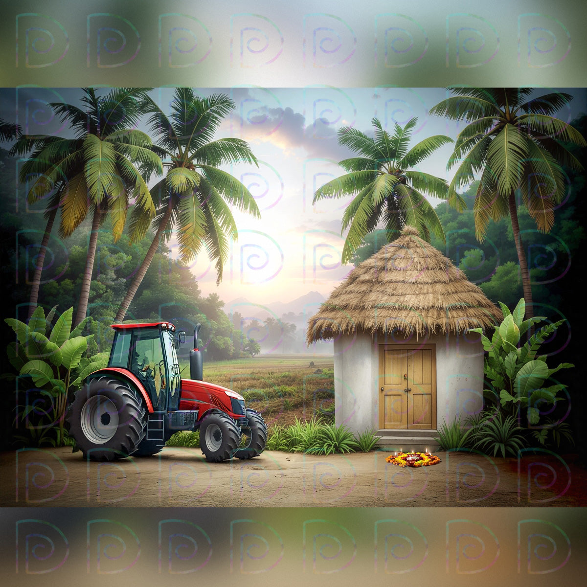 Tractor House Backdrop