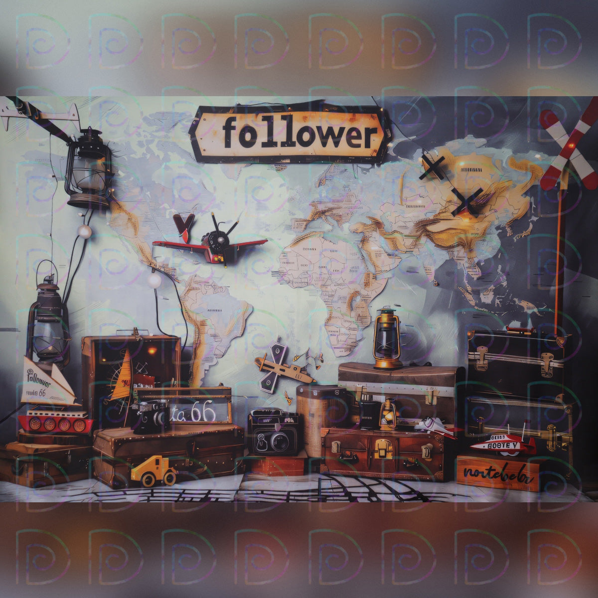 Travel Follower Backdrop