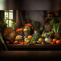 Vegetable Market Backdrop