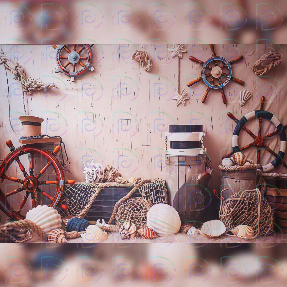 Vintage Sailor Room Backdrop
