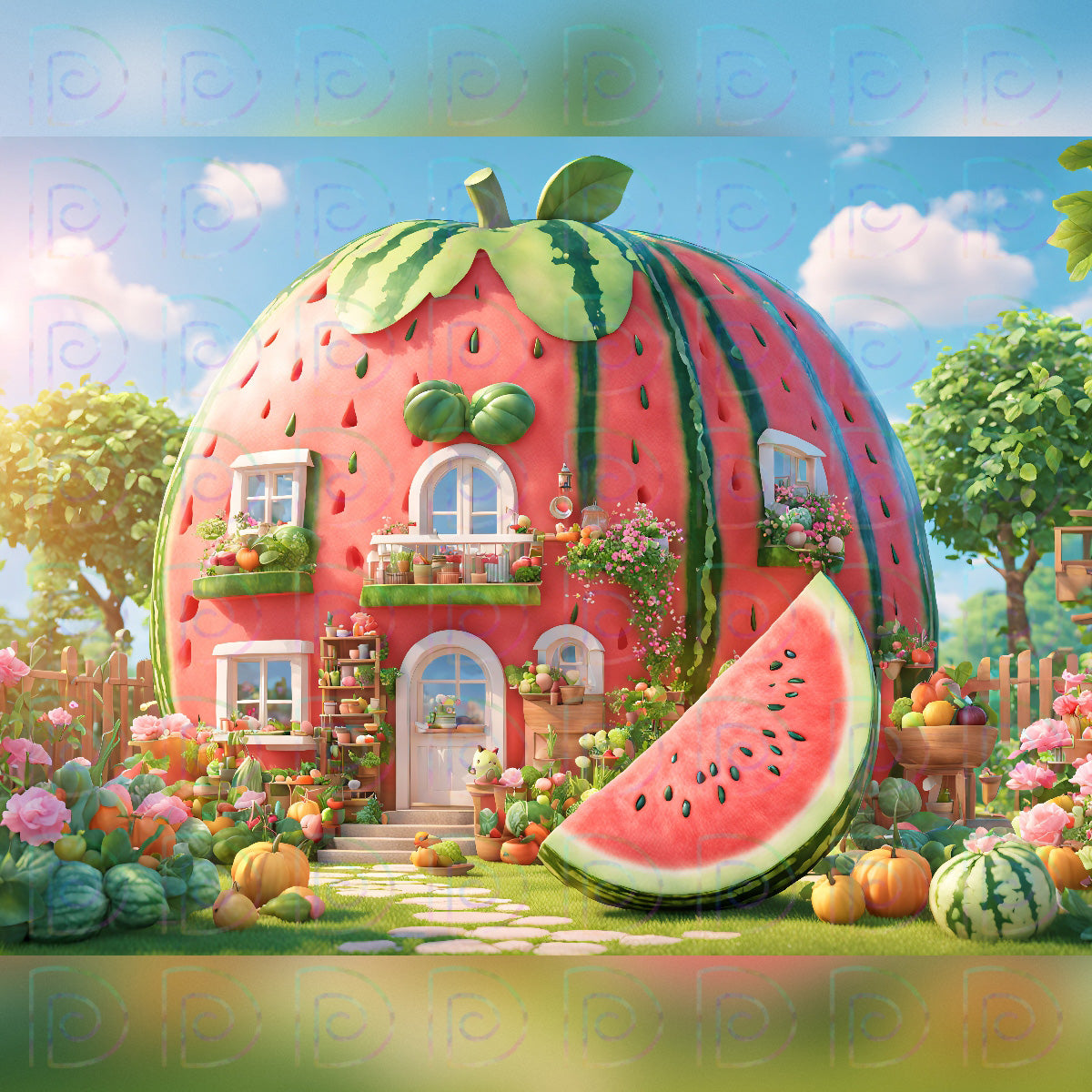 Watermelon Land Backdrop