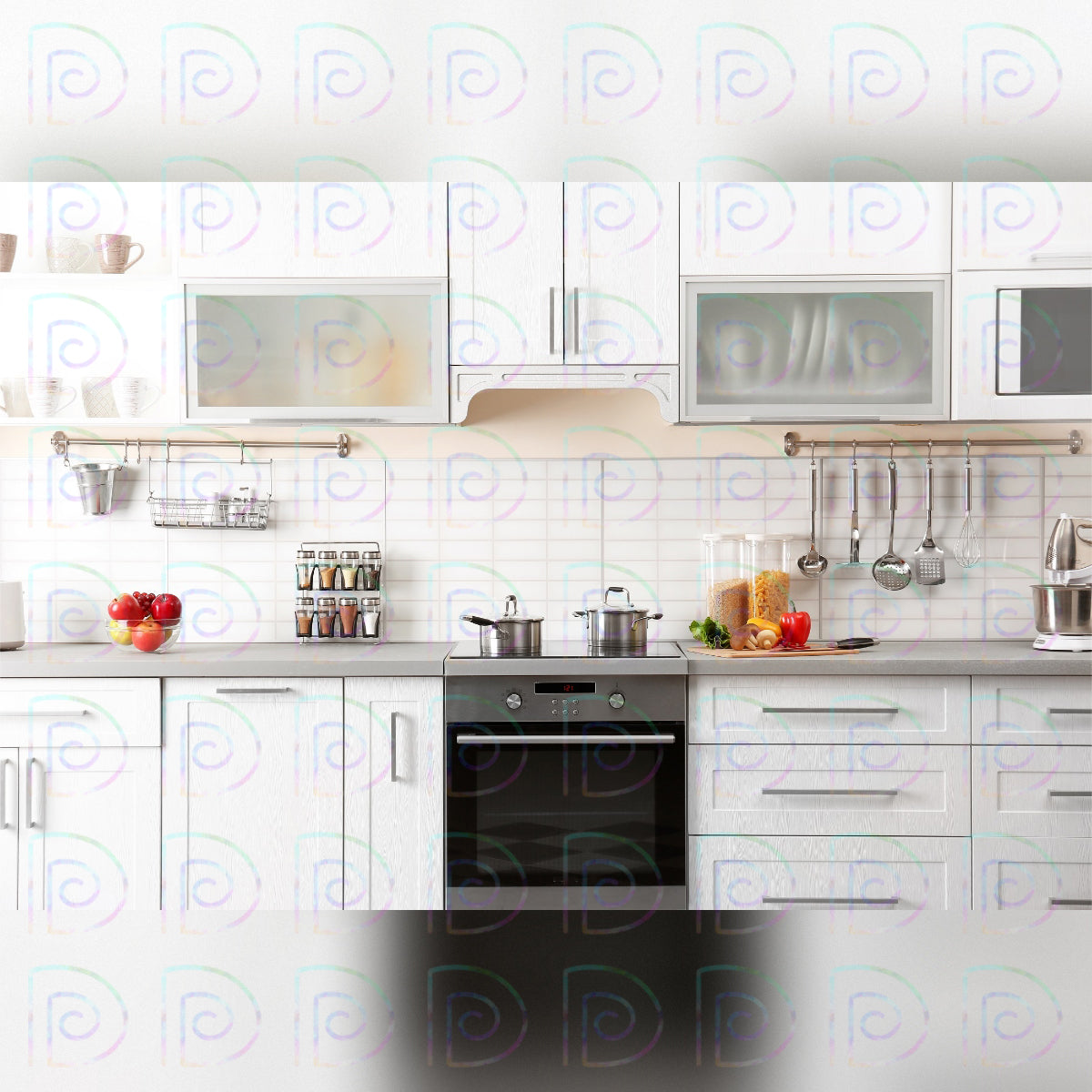 White Kitchen Backdrop