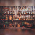 Wooden Kitchen Backdrop