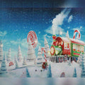X-Mas Train Backdrop