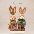 Straw Rabbit Pair