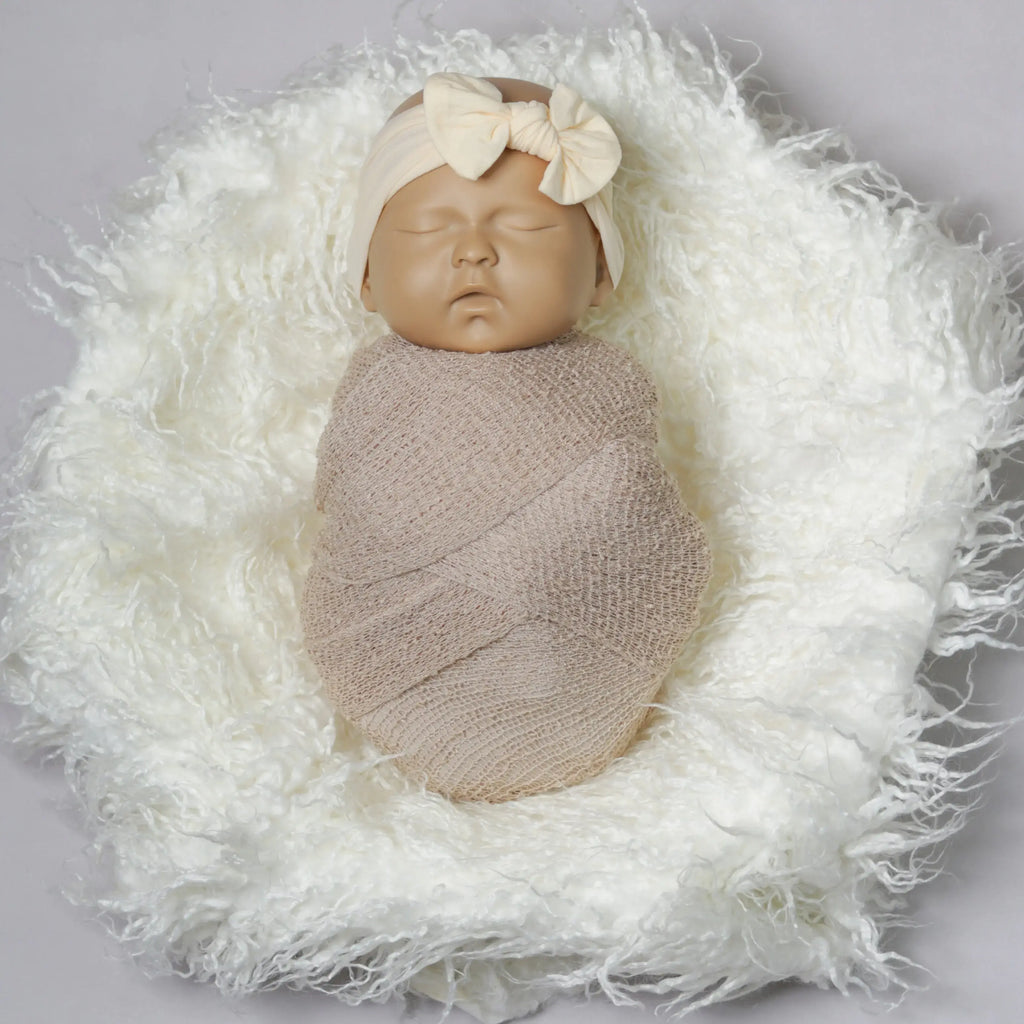 Faux Layer With Netted Wrap and Headband Combo