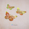 Golden Butterflies Set of 3