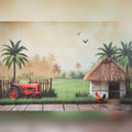 Village Tractor Backdrop